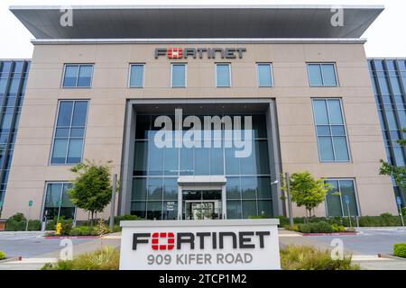 Siège de Fortinet à Sunnyvale, Californie, États-Unis Banque D'Images