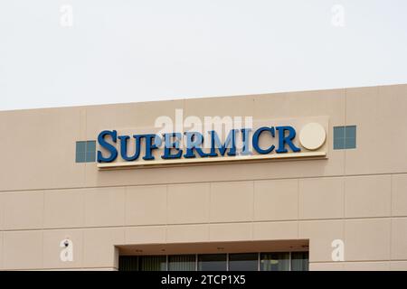 Supermicro signe au siège social de San Jose, Californie, États-Unis Banque D'Images