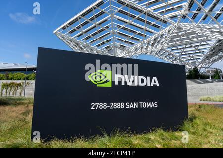 Siège social de NVIDIA à Santa Clara, Californie, États-Unis Banque D'Images