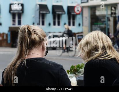 Le vibrant Mojoe Kitchen & Bar sur Gothersgade, Copenhague, Danemark. Banque D'Images