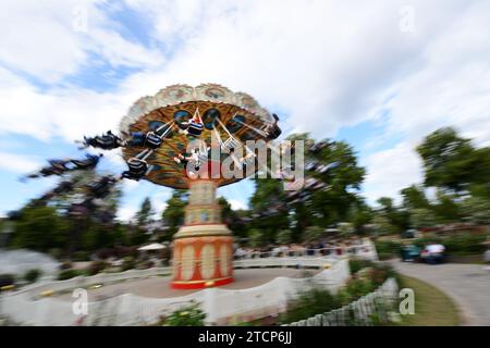 Jardins Tivoli et parc d'attractions à Copenhague, Danemark. Banque D'Images