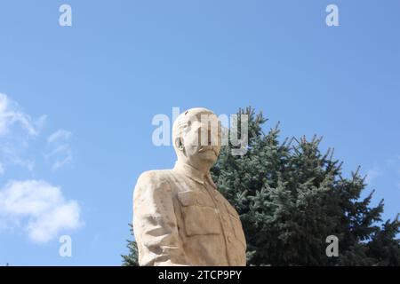 Statue de Staline au musée qui lui est dédié à Gori, Géorgie Banque D'Images