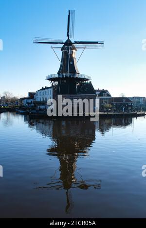 Moulin de Adriaan à Haarlem, province de Hollande du Nord, pays-Bas Banque D'Images