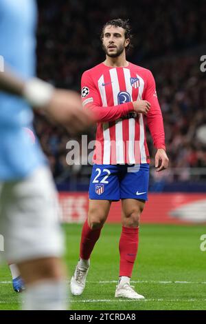 Memphis Depay de l'Atletico de Madrid lors de la Ligue des champions de l'UEFA à Madrid et au stade SS Lazio Mertropolitano le 13 décembre 2023 à Madrid, Espagne. Banque D'Images