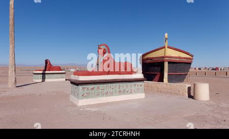 Lieu de tournage de Cléopâtre aux studios Atlas, un célèbre studio de cinéma à Ouarzazate, dans les montagnes de l'Atlas, au Maroc. 13 décembre 2023 Banque D'Images