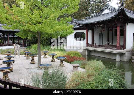 Jardin de Chine à Luisenpark, Mannheim, Allemagne Banque D'Images