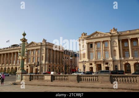 Place de la Concorde, l'une des places les plus célèbres de Paris, France Banque D'Images