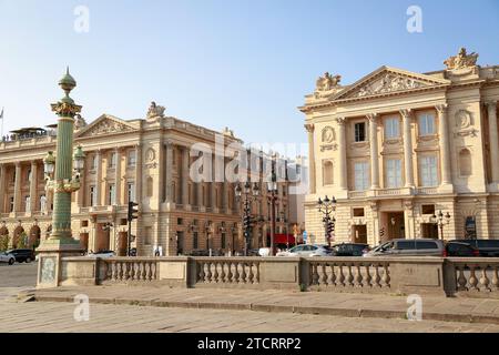 Place de la Concorde, l'une des places les plus célèbres de Paris, France Banque D'Images