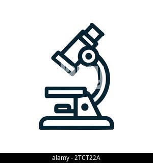 simple icône de microscope isolée Illustration de Vecteur