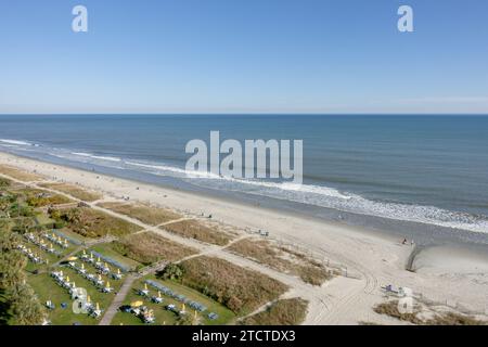 Vue aérienne de Myrtle Beach Caroline du Sud États-Unis, miles de Sandy Beach. 18 novembre 2023 Banque D'Images