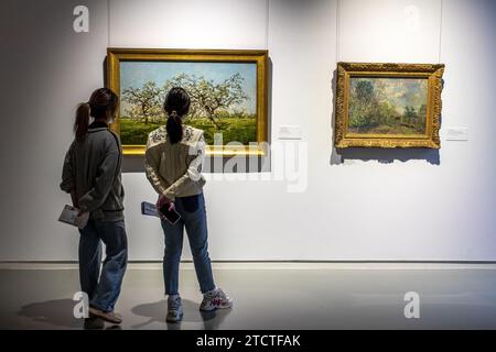 Musée royaux des Beaux-Arts de Belgique, Musées royaux des Beaux-Arts de Belgique, Bruxelles, Bruxelles adolescents regardant des peintures Banque D'Images