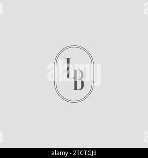 Graphique vectoriel de conception de logo de monogramme de mariage LB initial Illustration de Vecteur