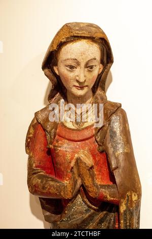 Musée Maricel, Sitges, Espagne Anonyme, Calvaire, 14e siècle, bois sculpté et polychrome (détail) Banque D'Images