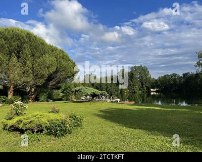 Jardin à Auvers sur Oise, France Banque D'Images