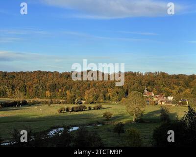 Village de Champignolles dans la vallée de la Risle, Eure, France Banque D'Images