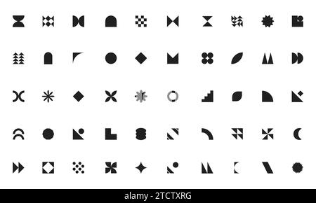 Collection de formes vectorielles géométriques abstraites de Brutalism. Illustration de Vecteur