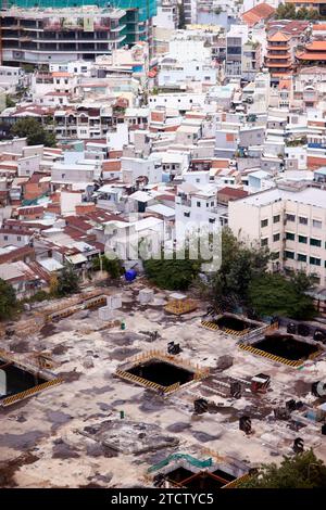 Vue aérienne de Ho Chi Minh-ville. Banque D'Images