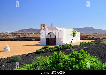 Église la Ermita de Nuestra Señora del Buen Viaje, El Cotillo, Fuerteventura, Îles Canaries, Espagne. Banque D'Images