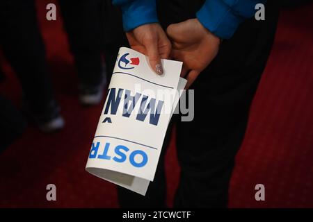 Ostrava, République tchèque. 14 décembre 2023. L’athlète tchèque Karolina Manasova lors de la conférence de presse précédant la 63e édition annuelle d’Ostrava Golden Spike à Ostrava, République tchèque, le 14 décembre 2023. La 63e édition est préparée pour le 28 mai 2024 dans le cadre du World Athletics Continental Tour. Crédit : Jaroslav Ozana/CTK photo/Alamy Live News Banque D'Images