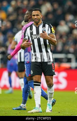 Newcastle, Royaume-Uni. 13 décembre 2023. L'attaquant de Newcastle United Callum Wilson (9) réagit lors du match Newcastle United FC contre AC Milan UEFA Champions League Group F à St.James' Park, Newcastle, Royaume-Uni le 13 décembre 2023 Credit : Every second Media/Alamy Live News Banque D'Images