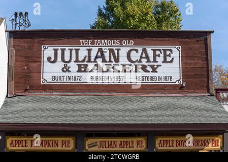 Vue le long de main Street à Julian, Californie, États-Unis. Banque D'Images
