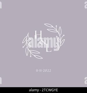 Initiales HL mariage monogramme logo inspiration graphique vecteur Illustration de Vecteur