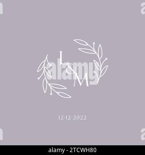 Initiales LM mariage monogramme logo inspiration graphique vecteur Illustration de Vecteur