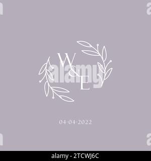 Initiales NOUS marions monogramme logo inspiration graphique vectoriel Illustration de Vecteur