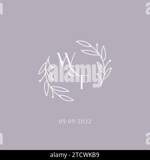 Initiales WF mariage monogramme logo inspiration graphique vecteur Illustration de Vecteur