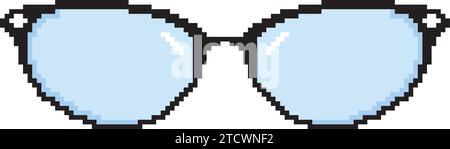 Vecteur d'icône de lunettes colorées pixelisées Illustration de Vecteur
