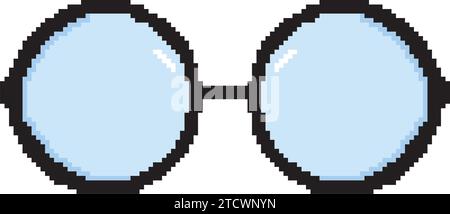 Vecteur d'icône de lunettes colorées pixelisées Illustration de Vecteur