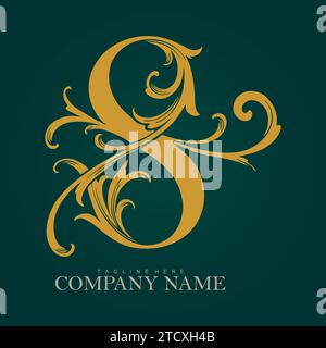 Victorian vintage letter S Flourish monogram logo illustrations vectorielles pour votre logo de travail, t-shirt de marchandises, autocollants et dessins d'étiquettes, affiche, gr Illustration de Vecteur