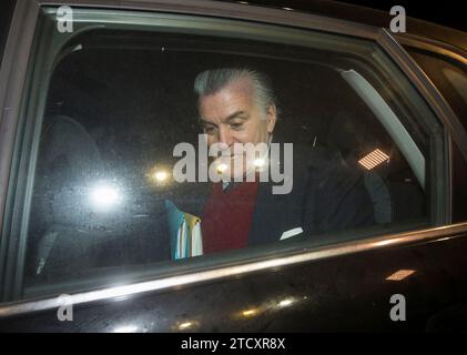 Madrid, 01/22/2015. Départ de Bárcenas de la prison de Soto del Real. Photo : Ángel de Antonio. Archdc. Crédit : Album / Archivo ABC / Ángel de Antonio Banque D'Images