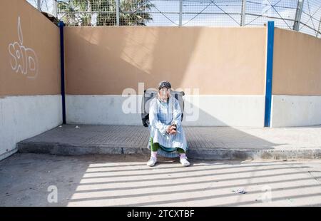 Melilla, 8 mars 2014. Frontière avec le Maroc à Beni Ensar. Photo : Ignacio Gil.Archdc. Crédit : Album / Archivo ABC / Ignacio Gil Banque D'Images