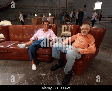 Alicante, 09/07/2009. Tournage dans les studios de Ciudad de la Luz du film de José Luis García Sáchez, ?par la grâce de Luis?, un hommage à Luis García Berlanga. Photo : Juan Carlos Soler. ARCHDC. Crédit : Album / Archivo ABC / Juan Carlos Soler Banque D'Images