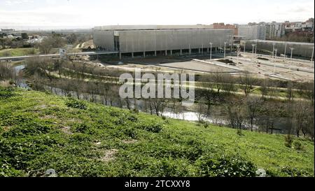 01/28/2009. Madrid 1-29-09, œuvres de la Caja Mágica dans le quartier de San Fermín, à côté de Manzanares. Photo : Sigefredo. Archdc. Crédit : Album / Archivo ABC / Sigefredo Camarero Banque D'Images