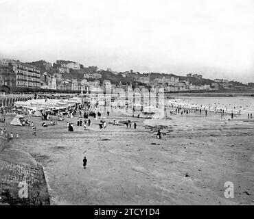 07/31/1920. Saint Sébastien. Apparition de la plage pendant le mois d'août. Crédit : Album / Archivo ABC / Marín Banque D'Images