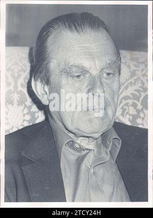 07/10/1981. Prix Nobel Czeslaw Milosz lors de sa visite à Madrid. Crédit : Album / Archivo ABC / Teodoro Naranjo Domínguez Banque D'Images