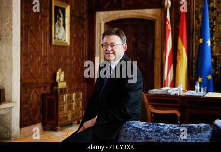 Valence, 07/02/2015. Entretien avec le président de la Generalitat Valenciana, Ximo Puig, au Palau de la Generalitat. Photo : Rober Solsona ARCHDC. Crédit : Album / Archivo ABC / Rober Solsona Banque D'Images