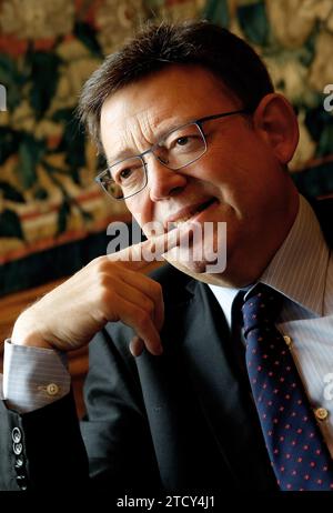 Valence, 07/02/2015. Entretien avec le président de la Generalitat Valenciana, Ximo Puig, au Palau de la Generalitat. Photo : Rober Solsona ARCHDC. Crédit : Album / Archivo ABC / Rober Solsona Banque D'Images