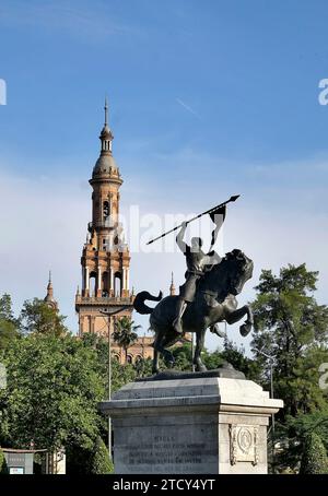 Séville, 05/17/2017. Statue du CID Campeador à Séville. Photo : JM Serrano Archsev. Crédit : Album / Archivo ABC / Juan Manuel Serrano Becerra Banque D'Images