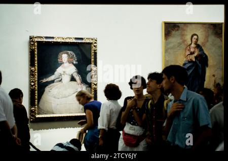 Séville, avril 1992. Exposition universelle de Séville 1992. Sur l'image, le beau-frère de Velázquez, Portrait de l'Infante María Teresa. Crédit : Album / Archivo ABC Banque D'Images