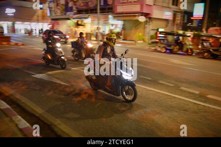 Moto cycliste Chiang Mai Thaïlande Banque D'Images