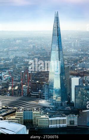 Shard vu depuis le pont d'observation Horizon 22, Londres, Angleterre Banque D'Images