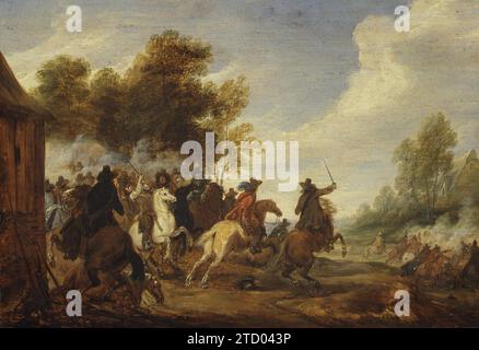 A Cavalry engagement 1871 par Adam Frans van der Meulen Banque D'Images