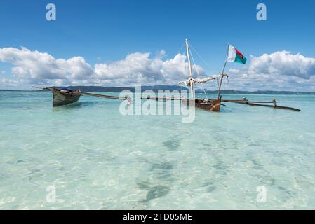 Nosy Bè la belle petite île de Madagascar composée de deux îles Banque D'Images