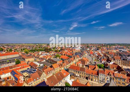 Vue sur la ville, Belgique, Flandre Occidentale, Veurne Banque D'Images