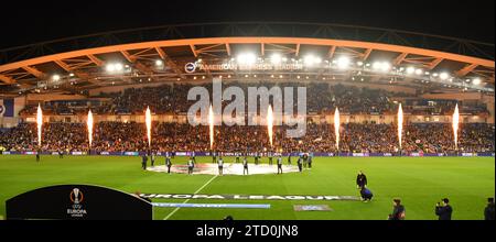 Brighton, Royaume-Uni, 14 décembre 2023. Brighton contre Marseille. Europa League, à l'American Express Stadium, Brighton, Royaume-Uni. Crédit : Paul Blake/Alamy Live News. Banque D'Images