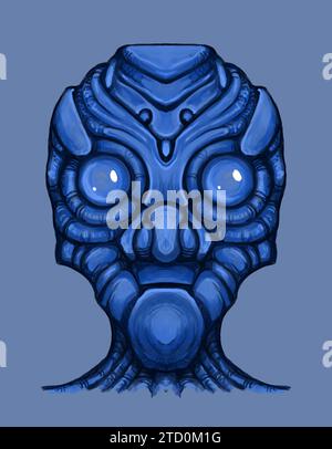 Créature extraterrestre - peinture numérique Banque D'Images