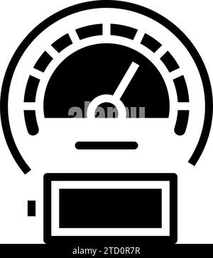 illustration vectorielle d'icône de glyphe de densité d'énergie Illustration de Vecteur